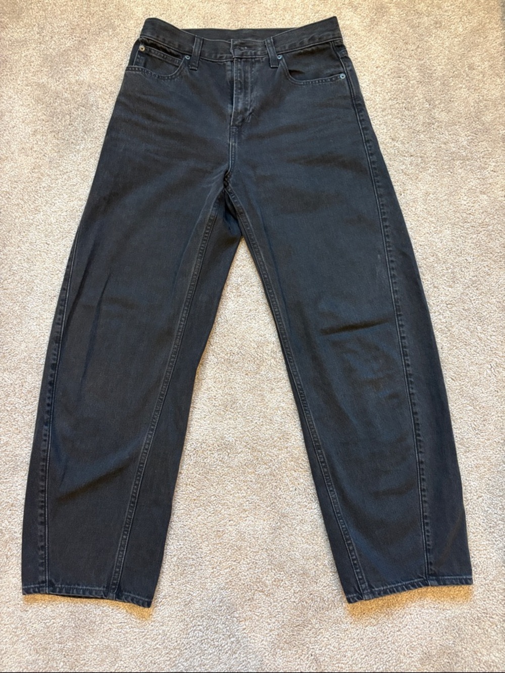 GAP Black Barrel High Rise Jeans